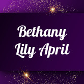 Bethany Lily April
